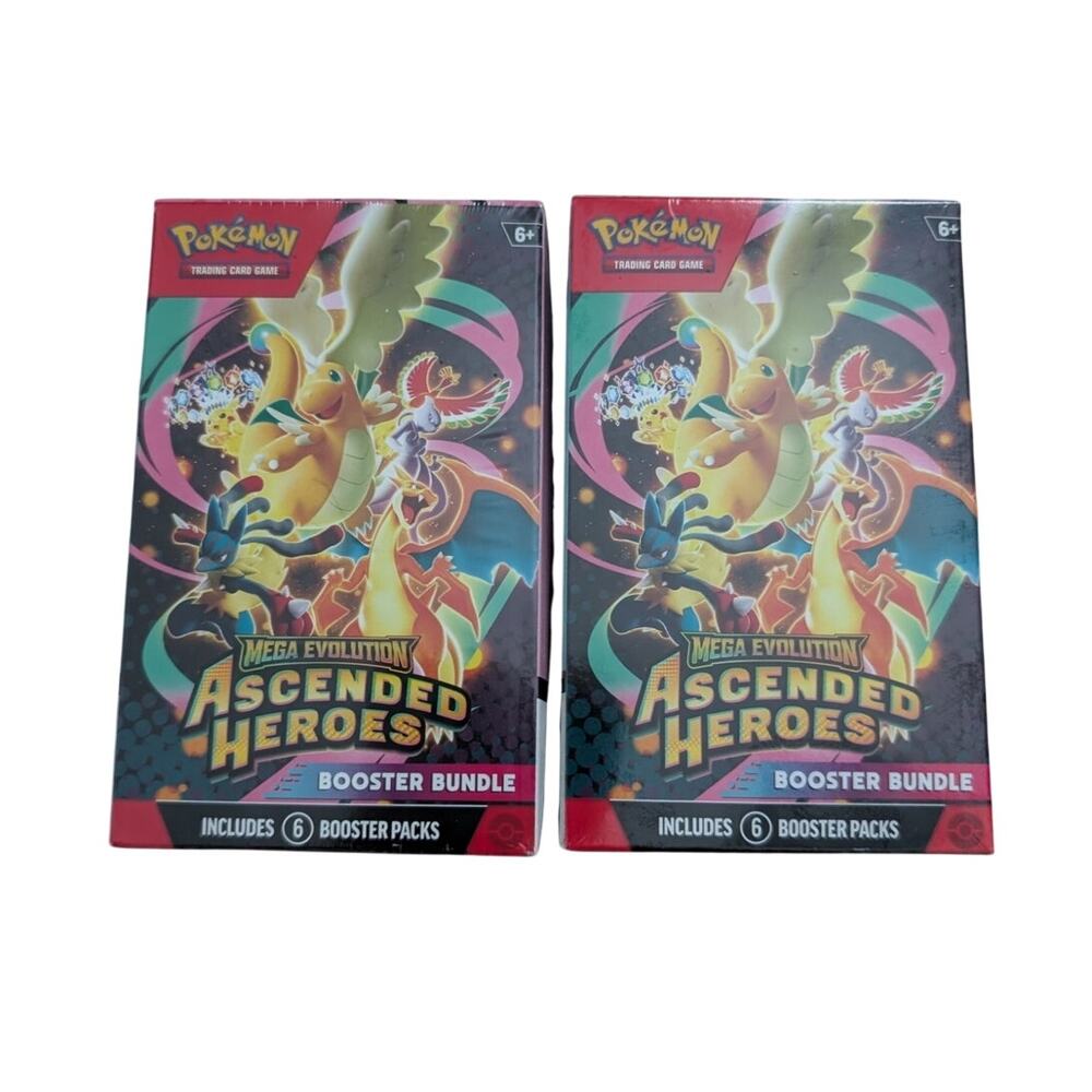 New Pokémon TCG Ascended Heroes Booster Bundle X2 Set Lot Box 6 Packs English
